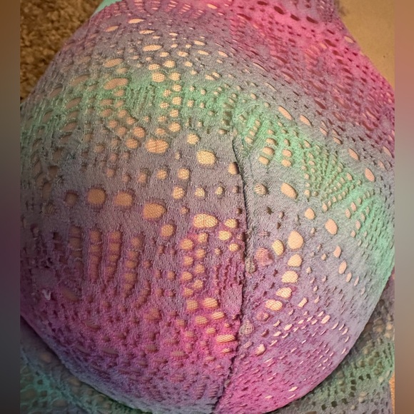 Mermaid Lace Victoria’s Secret Wireless Body By Victoria Lounge Bra 36DD - Picture 3 of 4